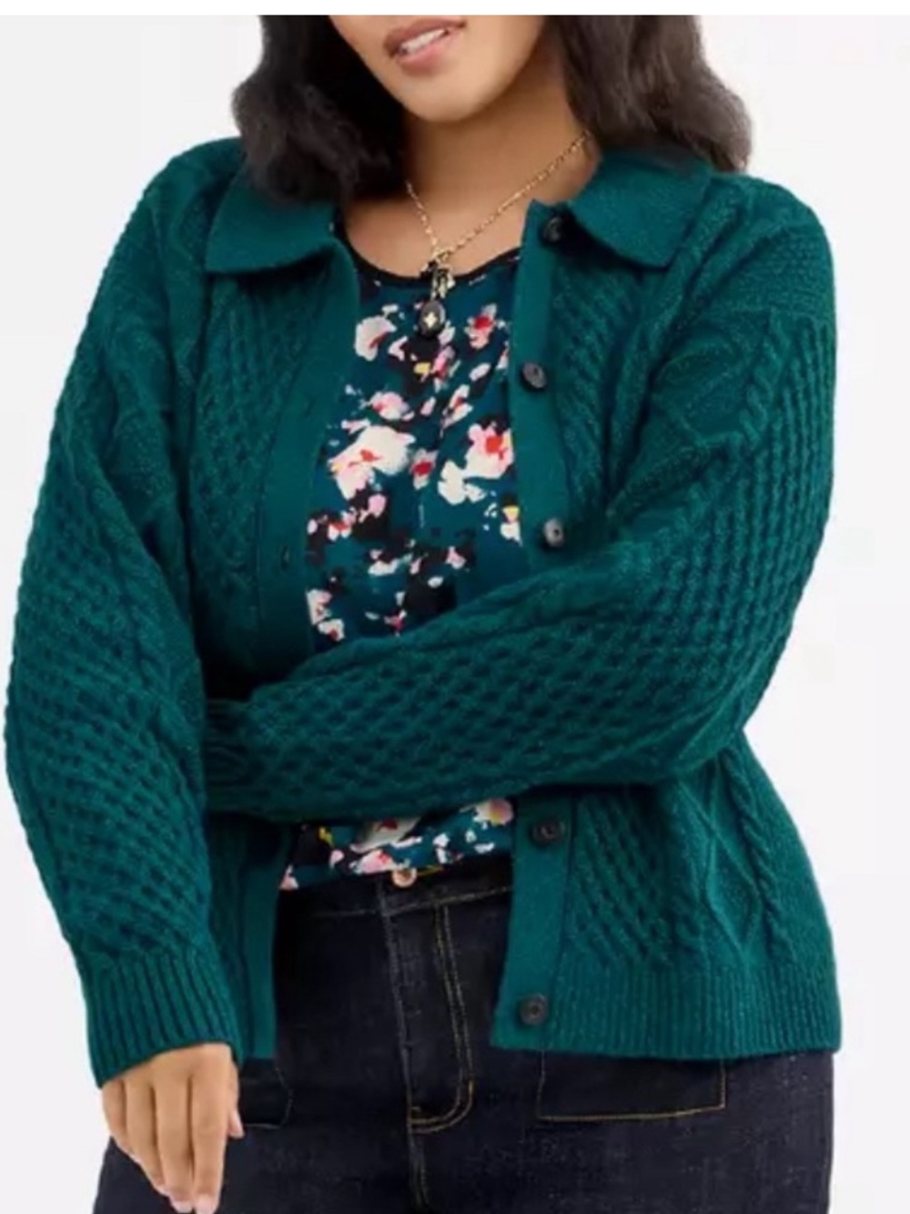 Cabi Peacock Cardigan Size S